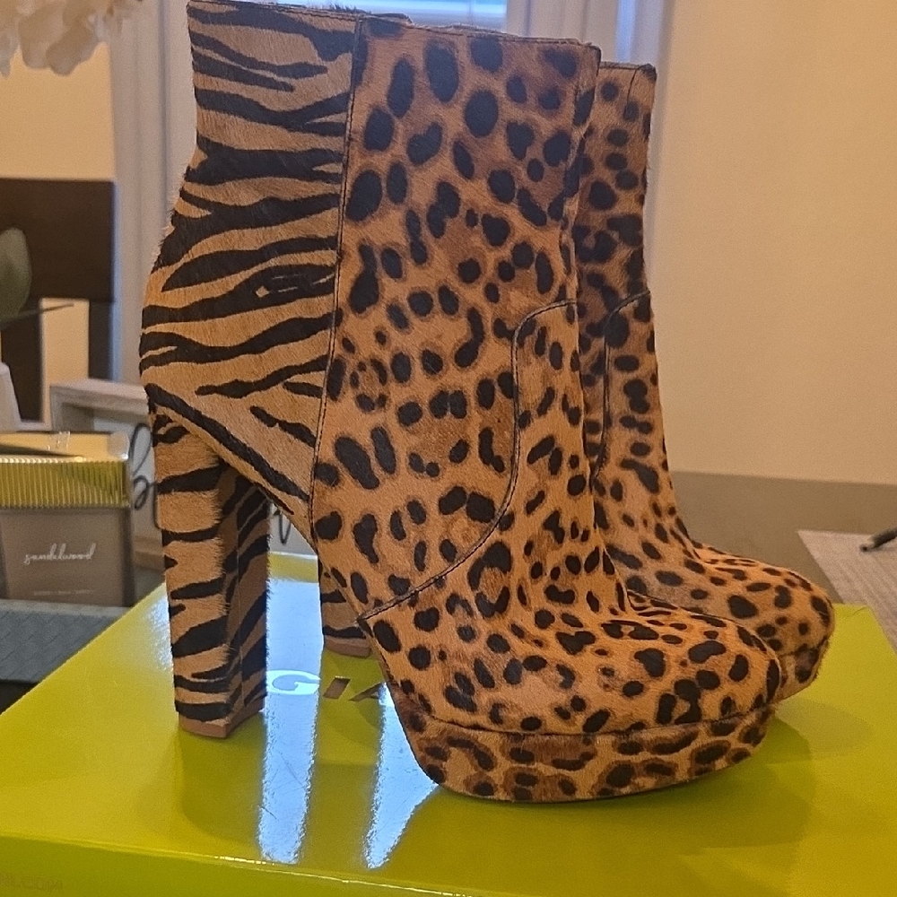 Leopard Print Ankle Boots